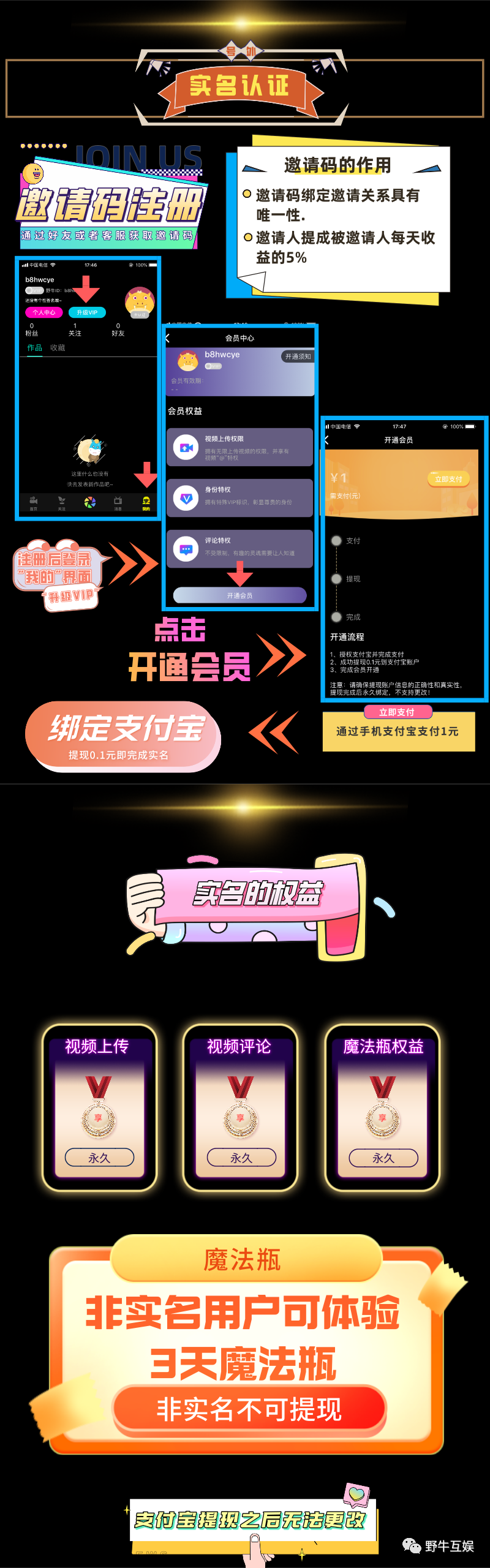 野牛互娱:注册实名送能量瓶,日产0.4牛币,1牛币7.3元! 第3张