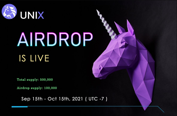 UNIX~正在空投，提交大姨太钱包地址可获得1枚UNIX，直推1人送1枚，封顶30枚！  第1张