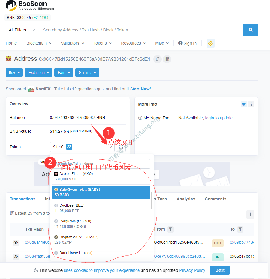 【变现教程】BSC链、HECO链上的空投如何查看到账了没，以及如何变现？  第2张