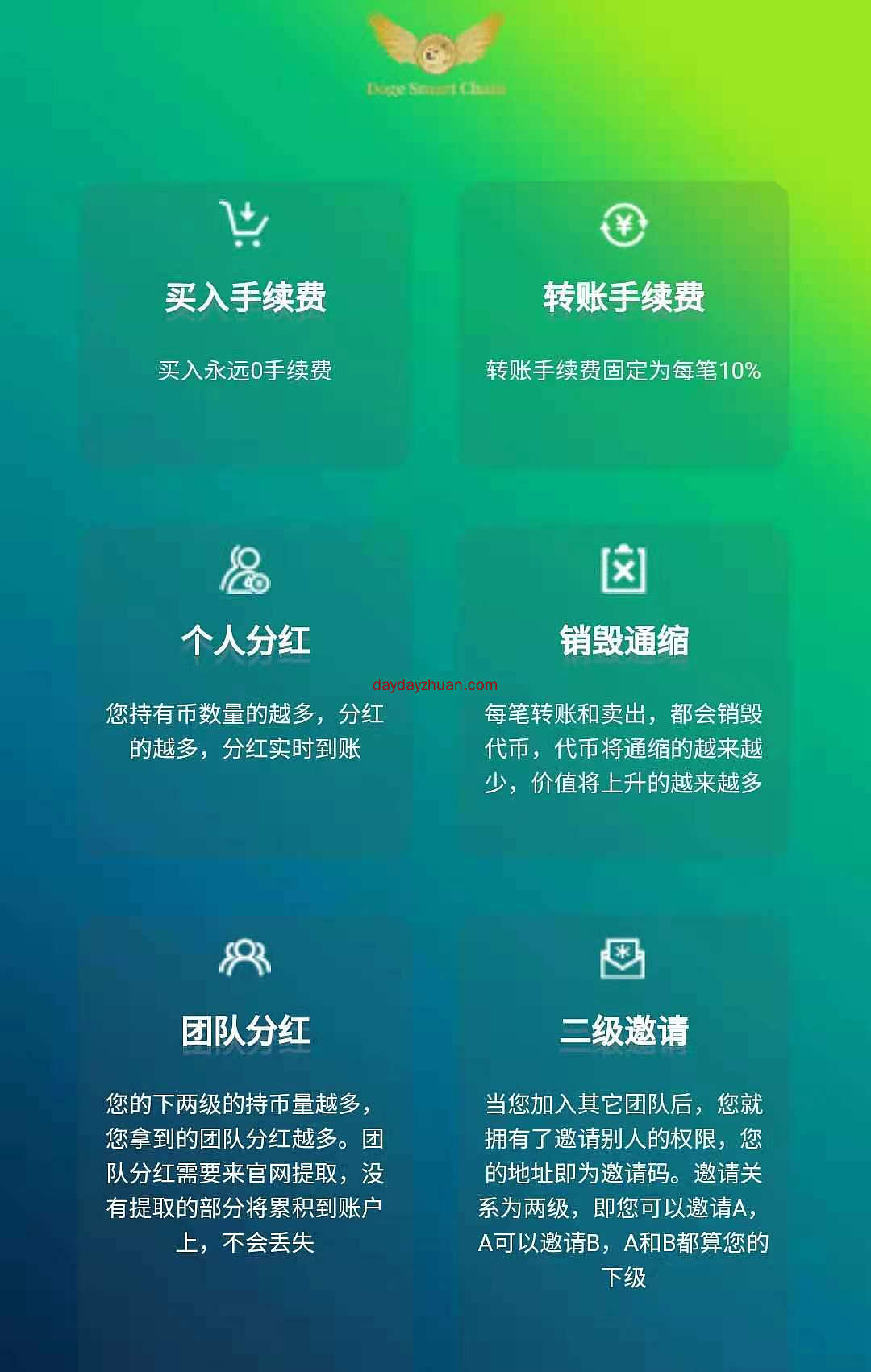 DSC:每人空投5000亿，直推送5000亿，间推送2500亿