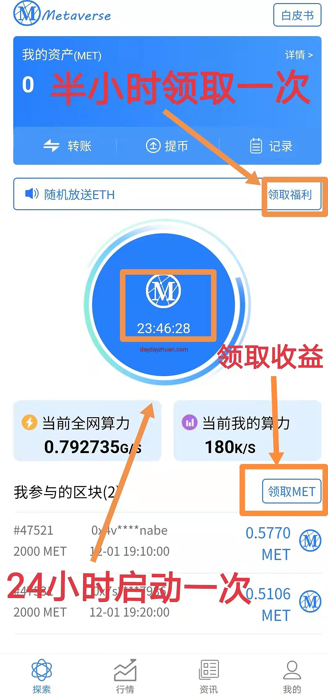 mate:注册送100算力，每半小时可抽取ETH  第2张